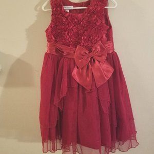 Bonnie Jean formal child's red dress Size 5